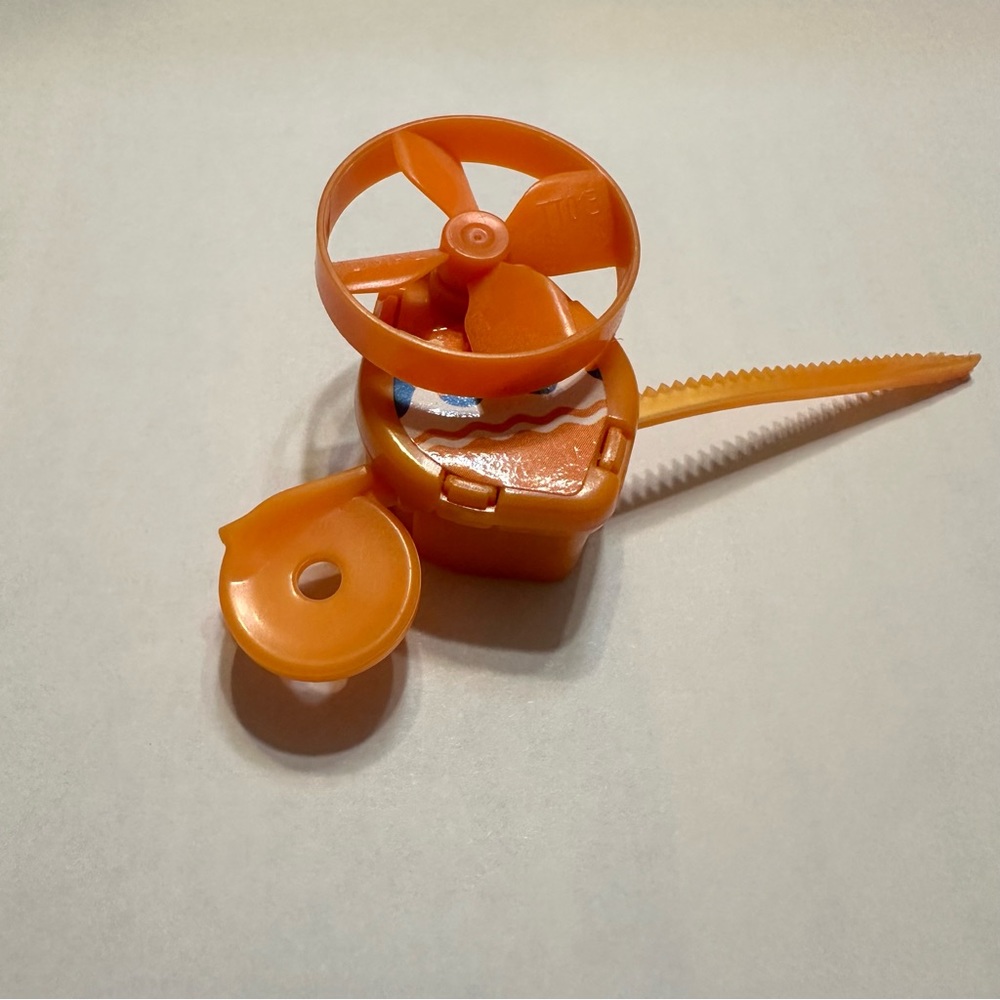 Kinder surprise toy helicopter color orange